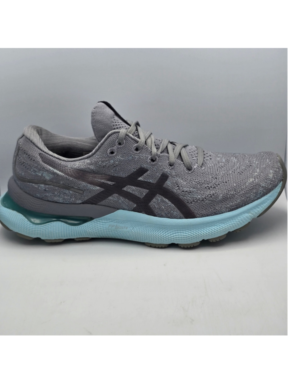 ASICS Gel Nimbus 24 Piedmont Rock Grey Teal Womens 9.5 "1012B202-020"